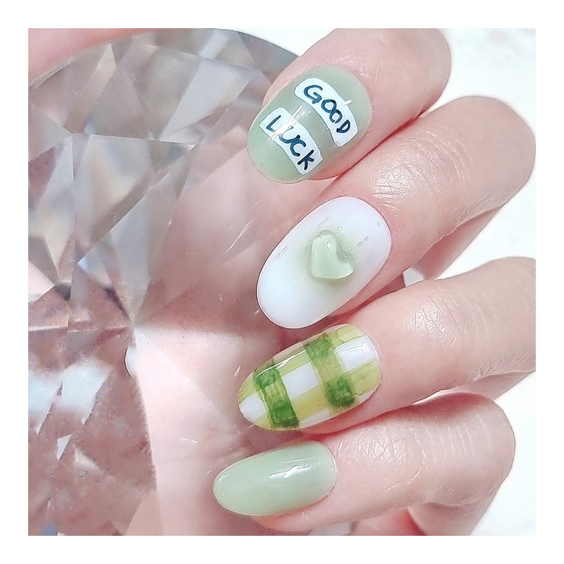 Lucky Day Handmade Nail Tips - Petit Square / 럭키데이