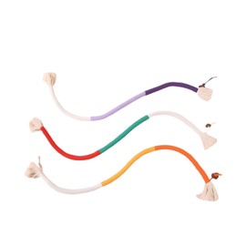 Catnip Toys for Indoor Cats, Snaky Rope Toys with Gall Fruit for Cat Playing Chewing Teeth-Cleaning, Interactive Cat Chew Toy in Assorted Colors for Teething Pets, 3Pcs, No-Squeaky