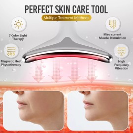 giya naturals 7 in One Red Light Therapy Anti Aging Face Massager Electric Face Lift Device