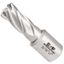 S&F STEAD & FAST Annular Cutter, 9/16” Cutting Diameter x 1” Depth of Cut for Magnetic Drill Press, Mag Drill Bits with Pilot Pin