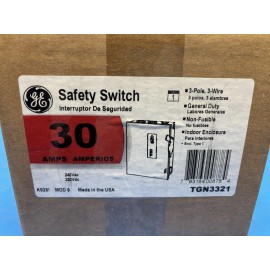 GE NIB - GE - TGN3321 30A 3-pole 3-wire 240V Nonfuse Sw Indoor