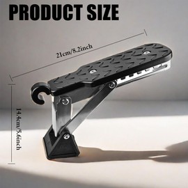 Car Door Step, Black Folding Car Door Pedal Running Boards with Buffer Cushion, Offroad Accessories, Universal Car Door Step for Car Roof, 250 kg Load Capacity, Fits the Vehicle with U Door Traps SUV