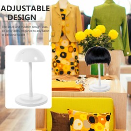 FOMIYES Adjustable Height Wig Stand, Metal Hat Display Stand, Portable Wig Head Holders, Dome Shape Hat Racks, for Retail Store, Travel