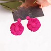 GUOXIAOMEI Rattan Flower Drop Earrings Raffia Dangle Boho Statement Earrings