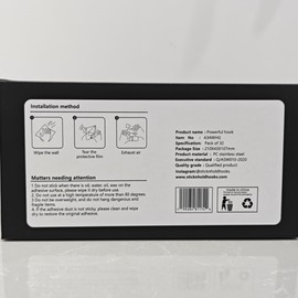 STICKNHOLD 32 Pack Heavy Duty Adhesive Wall Hooks – 18 lbs Strong Hold, No-Drill Hooks for Bathroom, Kitchen & Office – Damage-Free Removable Towel Hooks – Transparent & Waterproof