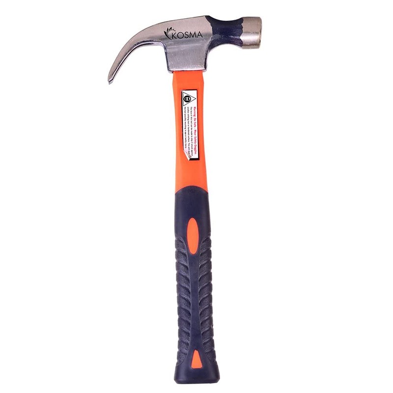 Kosma Claw Hammer 16oz with Drop Forged Head and Fiberglass