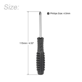 sourcing map Mini Phillips Screwdriver, 4.0mm Cross Head with Non-Slip Handle for Small Appliances, 2 Pcs