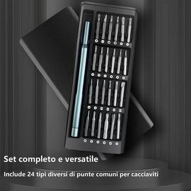 Präzisionsschraubendreher-Set, 24-teilig, magnetisch, für Laptop, Smartphone, Uhren, Brillen, Elektronik und Drohnen, inklusive Torx-Bits