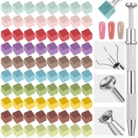 100 Pcs Soft Nail Sponges for Ombre with Grabbing Pen Gradient Ombre Nail Brush Manicure Nail Art Tools Professional DIY Nail Accessories Supplies (Multicolored)