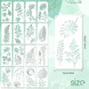16 Pieces Leaves Stencil Reusable Sheet Painting Stencil Sheet Wall