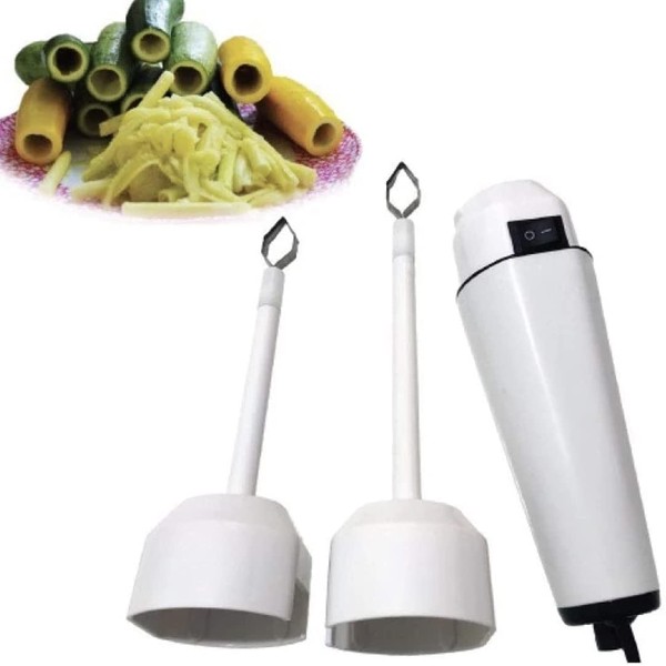 Electric 110 Volt Professional, Heavy-duty Zucchini and Vegetable Corer/Drill White