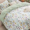 Bedsure Duvet Cover King Size - Reversible Floral Pattern Duvet
