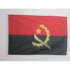 Angola Flag 2' x 3' for outdoor - Angolan flags 90 x 60 cm - Banner 2x3 ft Knitted Polyester with rings - AZ FLAG
