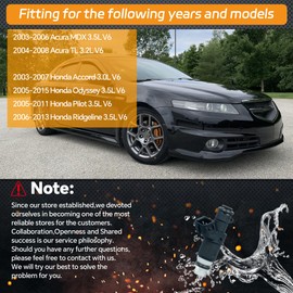 AdvanEX FJ485 8-holes Fuel Injectors Compatible with Acura MDX/TL, Honda Accord/Odyssey/Pilot/Ridgeline, 16450-RCA-A01 6pcs