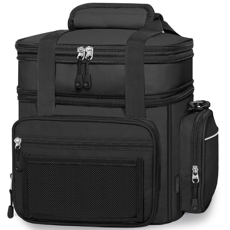 Expandable Lunch Box Cooler Bag - Insulated Heavy Duty Lunch