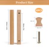 SWAWIS Pack of 10 Wooden Furniture Handles, 128 mm Wooden
