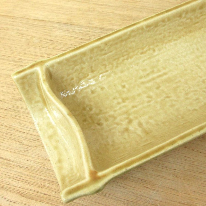 Arrival Sushi Vase with Yellow Seto Bamboo Split One Way