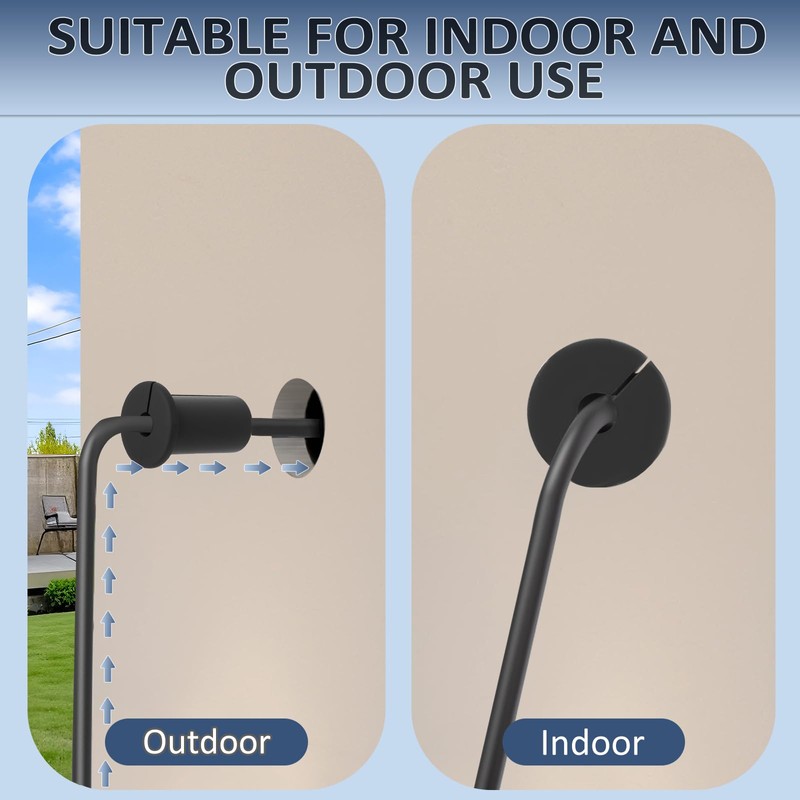 3/4" Starlink Wall Grommet for Cables, Waterproof Silicone, Black 2