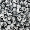 300 abalorio de acrílico de remolino de mármol blanco y