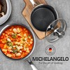 MICHELANGELO Stainless Steel Saucepan Set 1QT & 2QT, Premium Triple