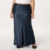 The Drop Women’s Alya Silky Slip Maxi Skirt, Navy, S