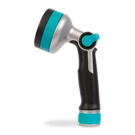 Gilmour 825502-1001 Swivel Connect Watering Nozzel, Thumb Trigger, Black/Aqua