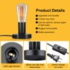 Polished Metal Desktop Lamp Base, E26/E27 Edison Screw Light Bulb