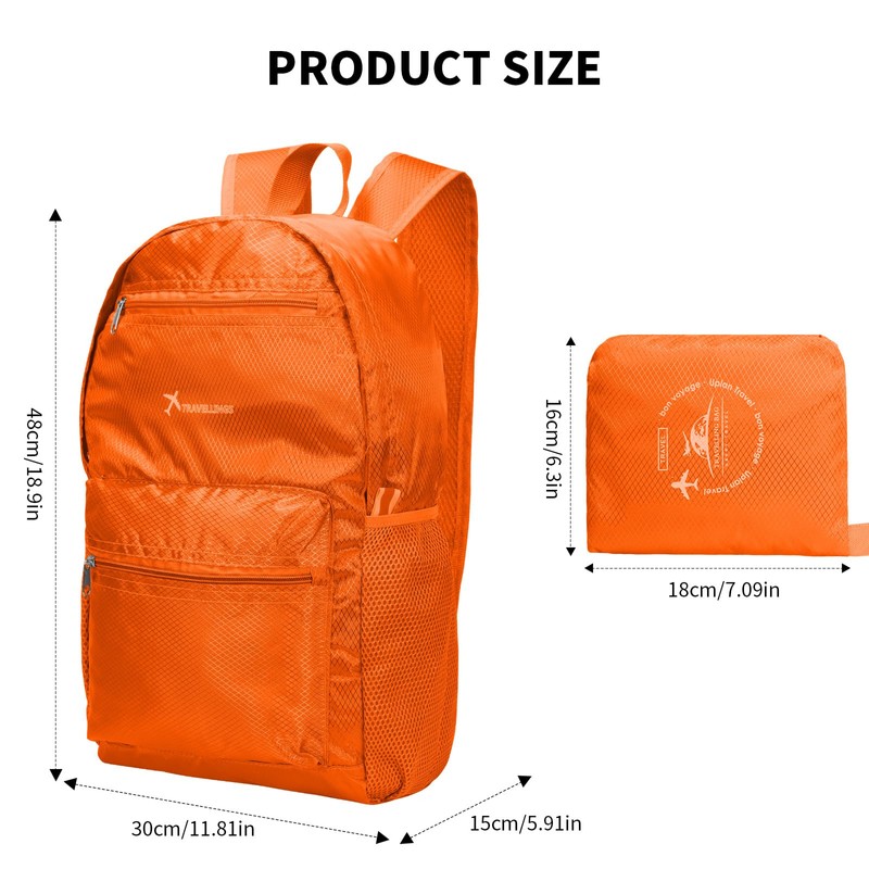 Lightweight Foldable Backpack Small Waterproof Hiking Backpack Durable Packable Backpack