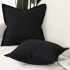 Madizz Set of 2 Linen Cushion Covers with Wide Edge,