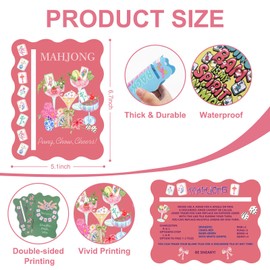 2 IN 1 Mahjong Tile Mixer Shufflers Cards and Line Finder, 4Pcs Mahjong Rules Helper Reader for Quick Reference and Mahjong Shuffler Cards, Potable Mahjong Cards 2026 Accessories Gift Party Supplies