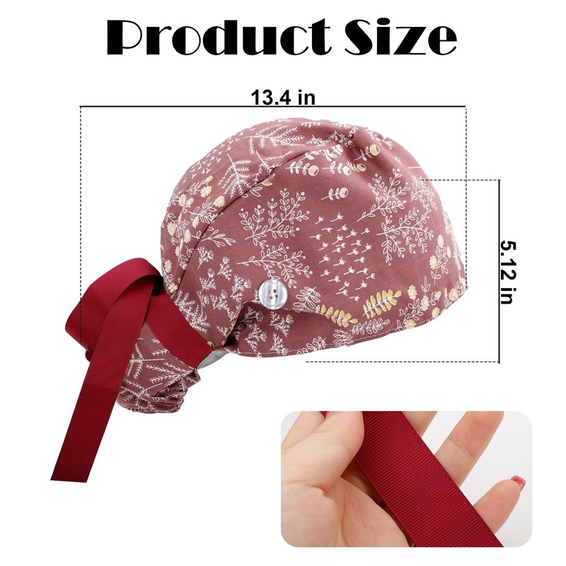 Adjustable Working Cap with Button, Cotton Working Hat Sweatband