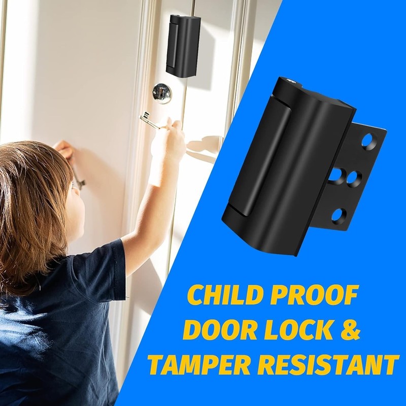 DUOSI Reinforced Home Security Door Lock Bracket with 8 Screws