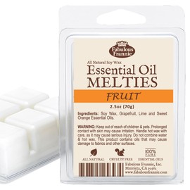 Fabulous Frannie Fruit Natural Soy Candle Meltie/Tart/Melts with Pure Grapefruit, Lime & Orange Essential Oils 2.5oz