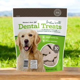 Dental Treats for Dogs - 30 Chews | Reduces Plaque & Tartar, Fresh Breath Support