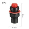 sourcing map 10mm Mounting Hole Red Latching Push Button Switch
