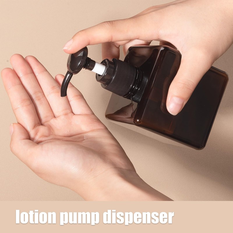 Pump Bottle, Refillable Plastic Empty Lotion Soap Dispenser Liquid Container