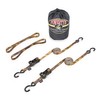 PowerTye 1in x 15ft Black Ratchet Tie-Downs with Latch Hooks,