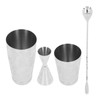 Boston Cocktail Shaker Set Multifunctional 304 Stainless Steel Vintage Print