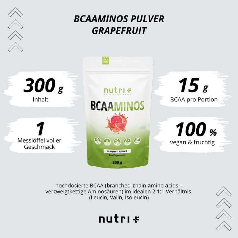 BCAA Powder Grapefruit - Amino Acids Complex High Dose -