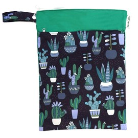 avo + cado Wet Bag Duo (M) with Dry Compartment – Waterproof and Odour-Proof – Size: 29 x 40 cm – Swimming Bag, Laundry Bag, Nappy Bag, Toiletry Bag, Cactus/Green, Casual