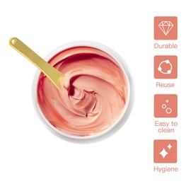 Tekson Tekson 6 Pieces Metal Cosmetic Skincare Spatula, Mini Mask facial Reusable Scoop, Makeup Beauty Spoons for Cream, Lotions, Moisturizers (Rose Gold, Gold, Silver)