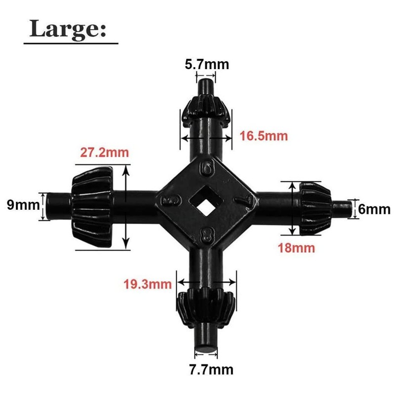 Bestgle 2Pcs Ways Drill Press Chuck Keys Combination for Drill