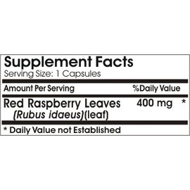 Naturetition Supplements Red Raspberry Leaves 400mg ~ 200 Capsules - No Additives