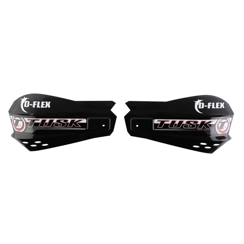 Tusk D-Flex Handguards with MX Shields Black 1 1/8" Bar