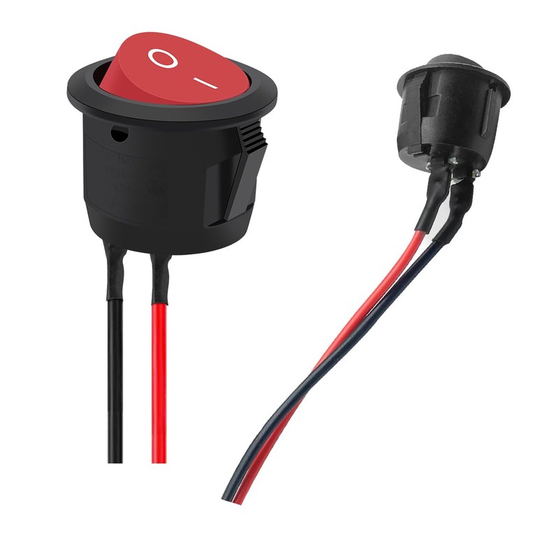 CGEAMDY Round Rocker Switch, Round Rocker Switch On/Off Rocker Switch