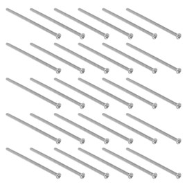 QUARKZMAN M2 Pan Phillips Screw Phillips Head x 60 Pieces 304 Stainless Steel Fastener Screws for Precision and Industrial Machines, [40 mm Length, Silver Tone]