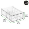 mDesign Plastic Kitchen and Pantry Organizer with Divided Drawer -