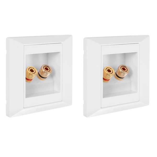 omolly 2 Pcs Wall Socket with 2 Jack Speaker Ports,