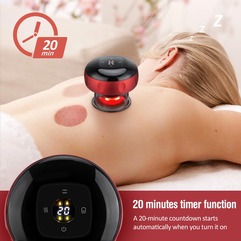 Electric Cupping Massager Body Guasha Device Portable Scraping Tool for
