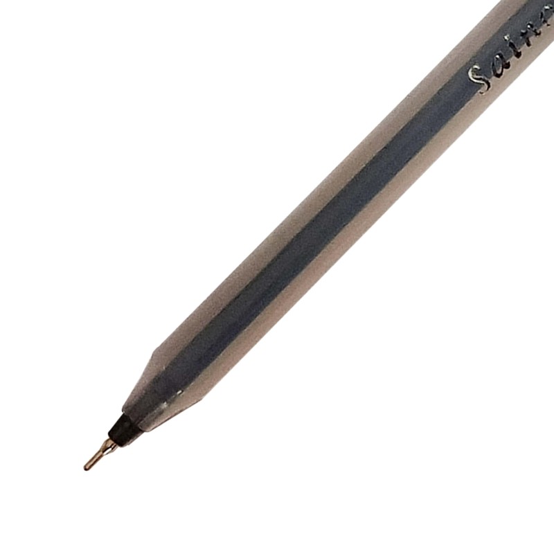 SAINO Softek Ballpoint Pens, BLACK, Fine Point (0.7mm), Pack of